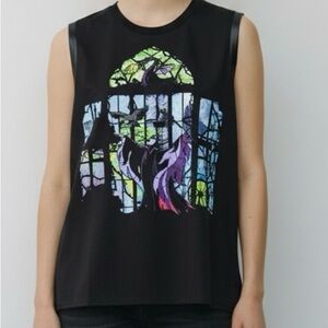 Disney Maleficent Villains Window Womens Power Muscle Tank T Shirt Size XXL